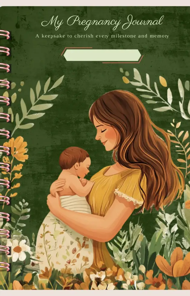 Golden Bloom – Digital Pregnancy Journal (E-Journal)